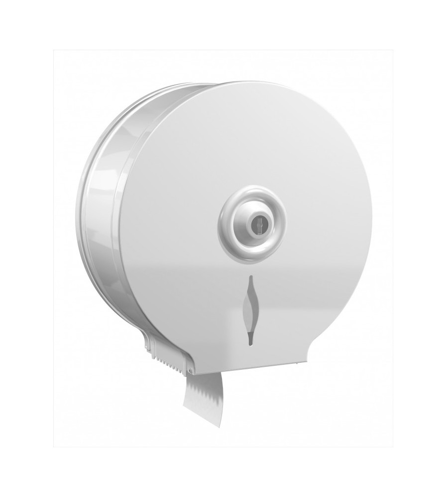 Distributeur papier toilette Jumbo acier blanc
