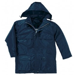 Parka polyester enduit PVC Bleu