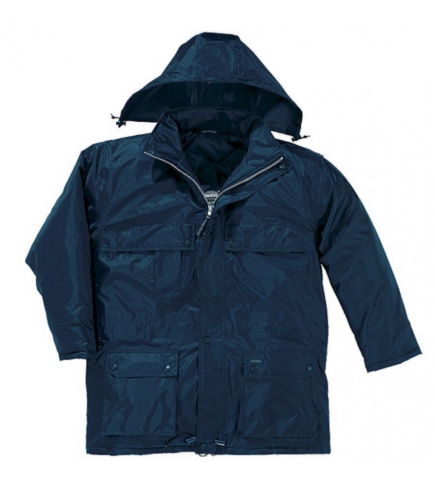 Parka polyester enduit PVC Bleu