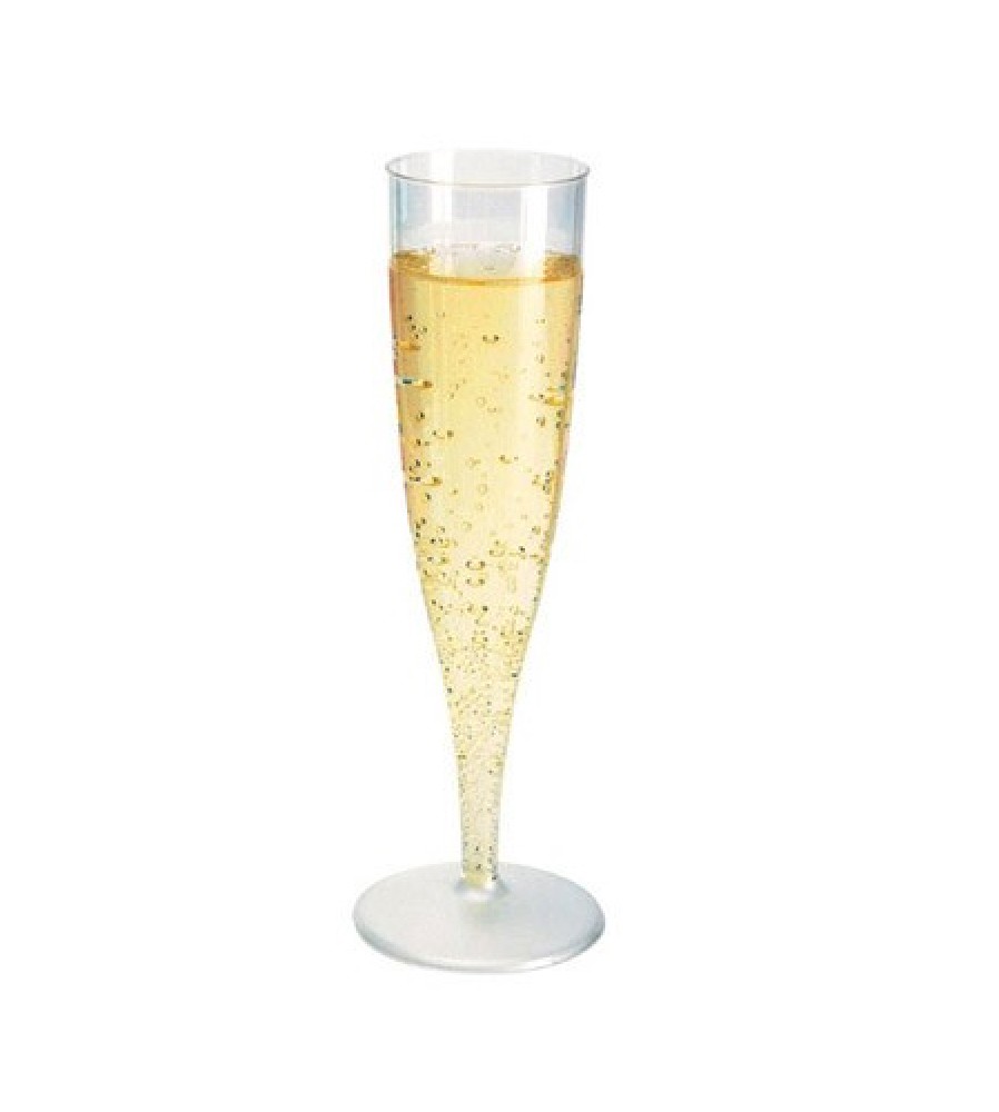 100 flûtes champagne 14 cl réutilisable sur pied transparente