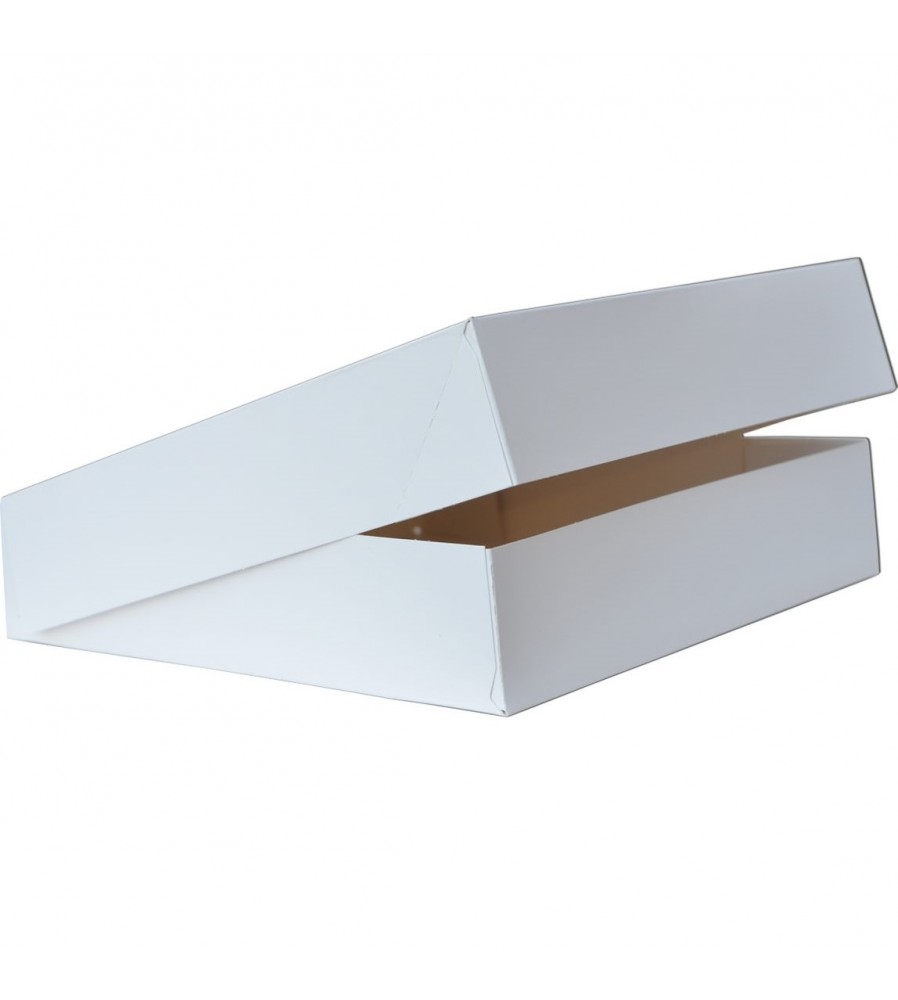 Boîte de transport à gâteau blanche - 25,5 cm x h25 cm