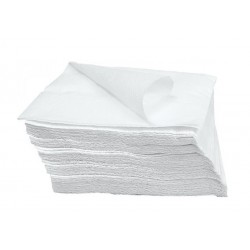 Serviettes ouate blanche - 2 plis - 48 x 48 cm