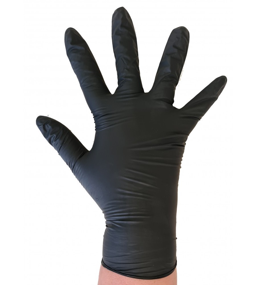 gants nitrile noir non poudrés taille XL