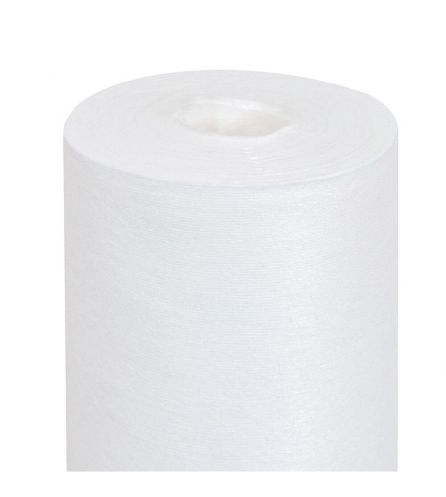 Colis de 4 rouleaux Nappe Blanche papier recycléee aspect damassé 45 g-m2-  Longueur 100 m largeur 118 m