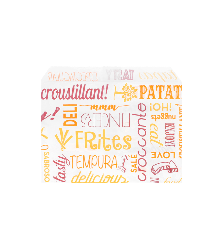 Garcia De Pou Sachets Frites 12x12cm | Parchemin Ingraissable | Lot De 1000