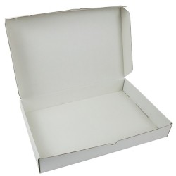 DEMI Boîte traiteur lunch carton microcannelé blanc