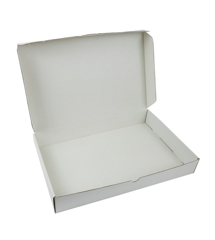 DEMI Boîte traiteur lunch carton microcannelé blanc
