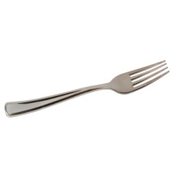 Mini FOURCHETTE plastique métallisée argent