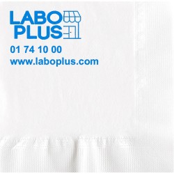 Serviette personnalisée blanche 2 plis 20x 20 cm