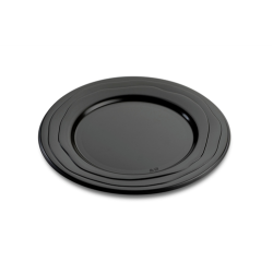 20 Assiettes rondes réutilisables Ø 18.5 cm PP Noir