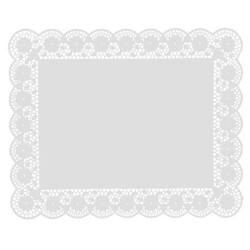 Dentelle blanche jetable rectangulaire