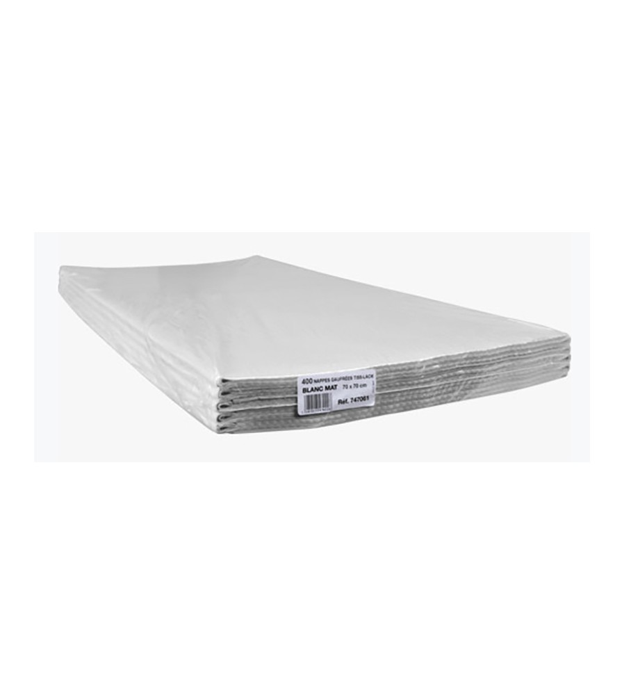 Nappe papier extra blanc - 70 x 70 cm