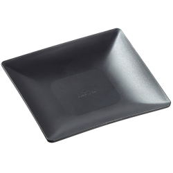 Assiette Fluid' PP anthracite mat 110x110 mm