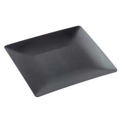 Assiette Fluid' PP anthracite mat 250x250 mm réutilisable et lavable