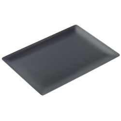 Plateau Fluid' PP anthracite mat 390x290 mm lavable et réutilisable