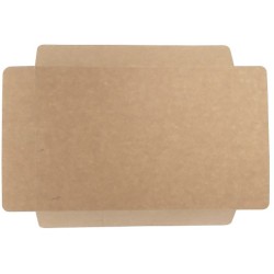 Couvercle kraft pour grand plateau en carton rigide noir..-Labo plus-Oxtal