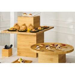 Plateau bambou ROND de service-Labo plus-oxtal