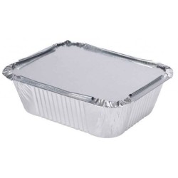 Barquette aluminium avec couvercle cuisson four-labo plus