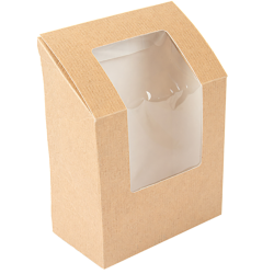 BOÎTE WRAP NOIR OU NATUREL AVEC FENÊTRE -Labo plus
