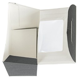 BOÎTE WRAP NOIR OU NATUREL AVEC FENÊTRE -Labo plus