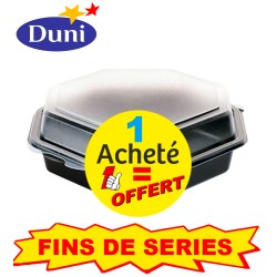 DESTOCKAGE Boîtes Octaview pour plats froids PS Noir / Transp.